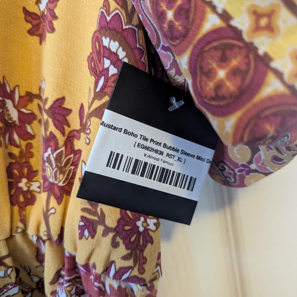 NWT Absolutely Famous Boho Multicolor Patterned Dress - Picture 4 of 5